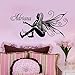 Schöne Fee Mit Flügeln Jeden Namen Wohnzimmer Abnehmbare Kunst Vinyl Aufkleber Dekorative Wandaufkleber 30X60Cm