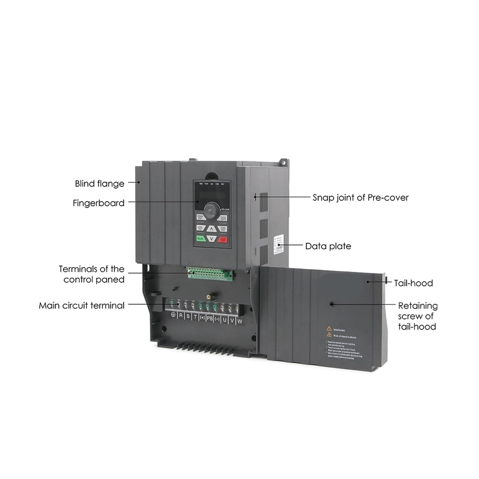 15KW BD600 Inverter 220v/380v Azionamento a frequenza variabile Uscita trifase Controllo velocità motore 0-1000Hz vettoriale