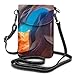 Produktbild Handy Geldbörse Crossbody Antilope Canyon Frauen Pu Leder Mode Handtasche mit verstellbarem Riemen