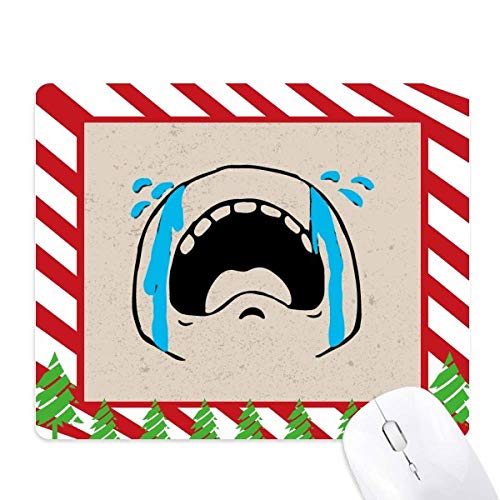 Tapis de souris canne de Noël smiley noir pour égayer vos journées