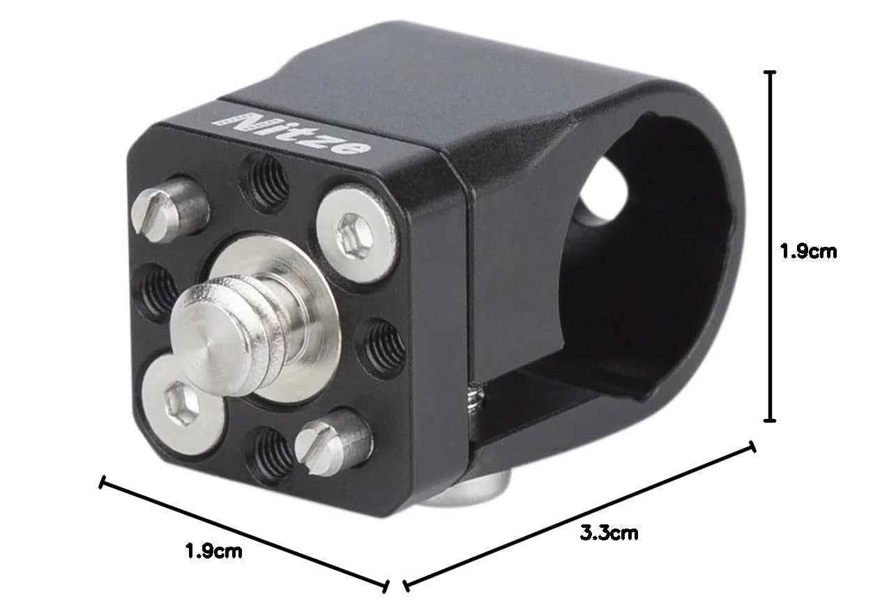 Nitze 15mm Rod Clamp Adapter Aleación de Aluminio con Tornillo de 1/4" y Tornillo de 3/8", Intercambiable para Aparejos de Cámara, Jaula de Cámara – N82C
