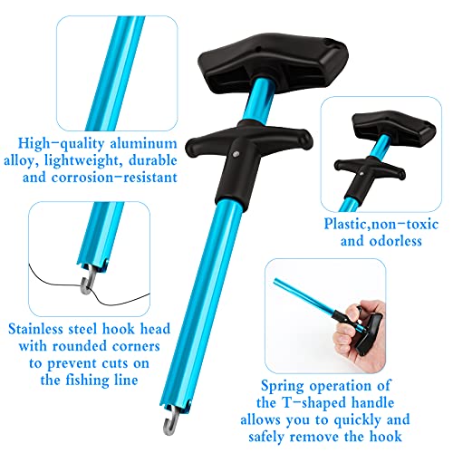 2 Stück Klemmzange Gebogen Edelstahl Hakenlöser Zange Entferner Extractor Gebogener Hakenlösezang T-Typ Separator für… – Bild 4