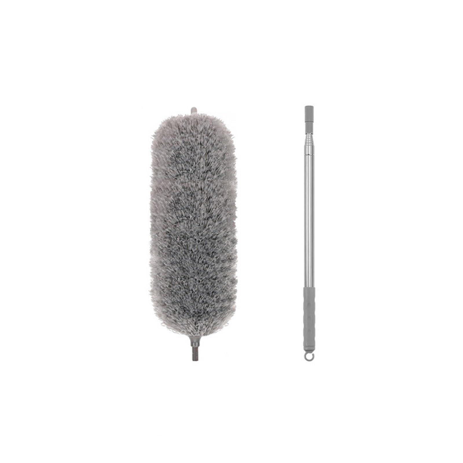 Duster Microfiber Feather Duster Extendable with Extra Long Pole Bendable Head Handle Dusters for Cleaning Ceiling Cars(Grey 250cm 1pc)