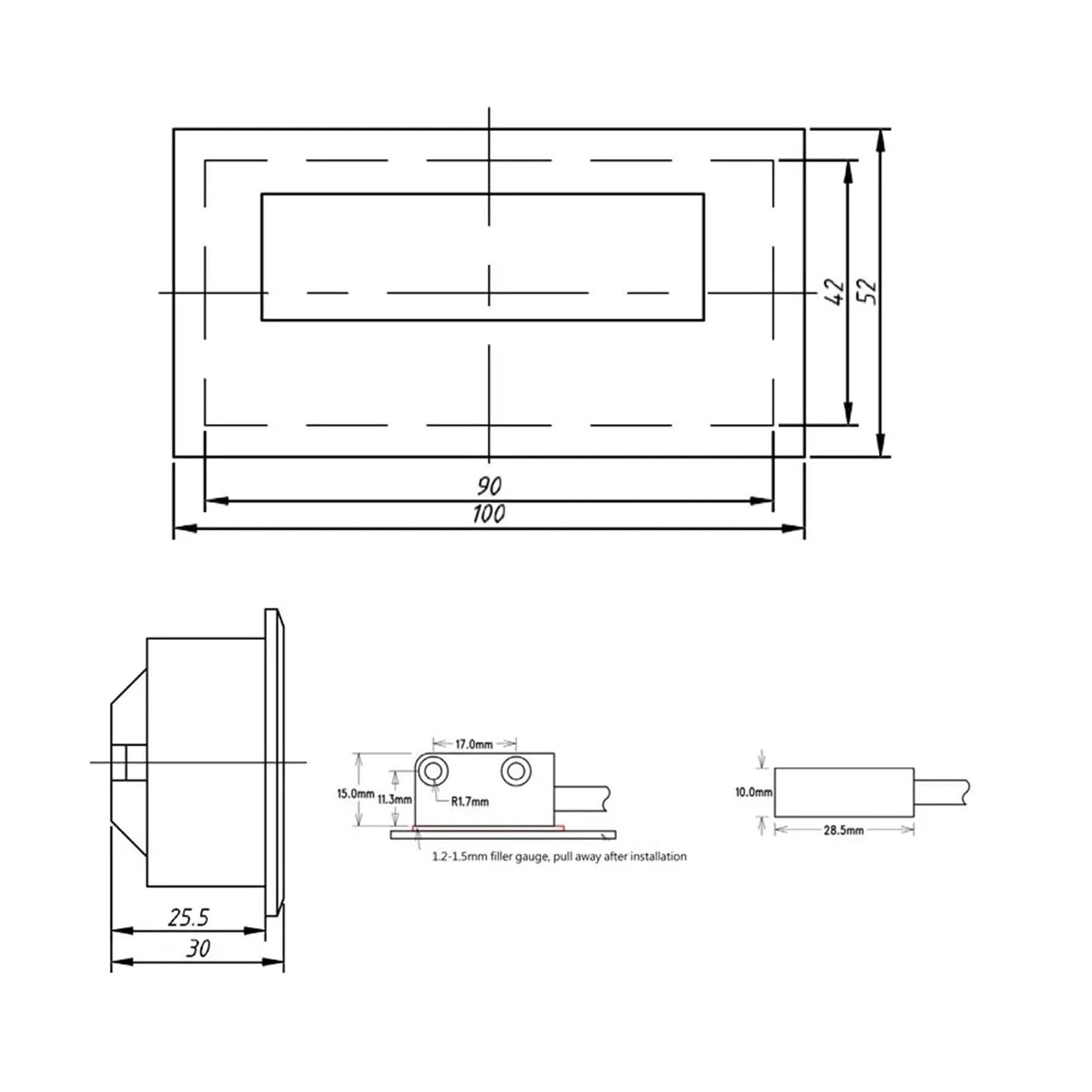 Magnetyczny liniowy system pomiarowy Kratka Liniał Głowica Czujnika Kąta Enkodera do tokarki(M530-2000mm)