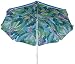 Produktbild zeitzone Sonnenschirm Strand Ibiza Palmen Blau Strandschirm Knickbar Erdspieß Ø 160cm