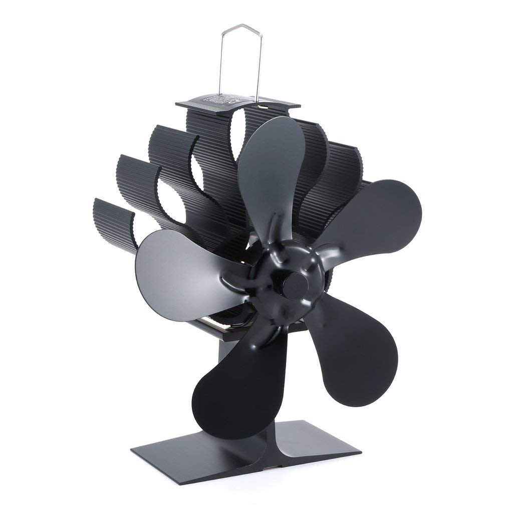 Ventilador para Chimenea, Ventilador Termodinámico de 5 Aspas, No Requiere Electricidad, Circulación de Aire Caliente, Adecuado para Estufa de Leña, Chimenea, Estufa de Pellets, Estufa de Leña