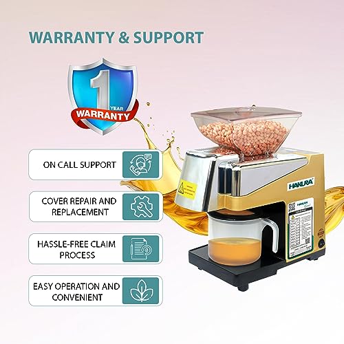 Image of HAKURA H2O-2B Comfort Oil Extractor Oil Maker Press Machine for Home 560 Watts