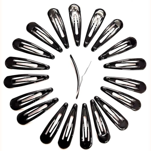 Image of Tic Tac Hair Clips for Women, Girls, Kids Pack of 24 Matte Black 5cm Medium Size Tik Tak Pin Clips, Korean Hair Accessories for Secure Hairs, Styling, Daily Use, Regular Premium Hair Pins