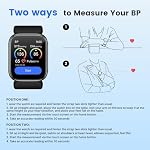 BP Doctor Blood Pressure Smart Watch, 1.95" Blood Pressure Monitor with Air Pump Band Sleep Heart Rate Monitor, Pedometer, Blood Pressure Watch Supports Data Sharing, Reminder Monitoring