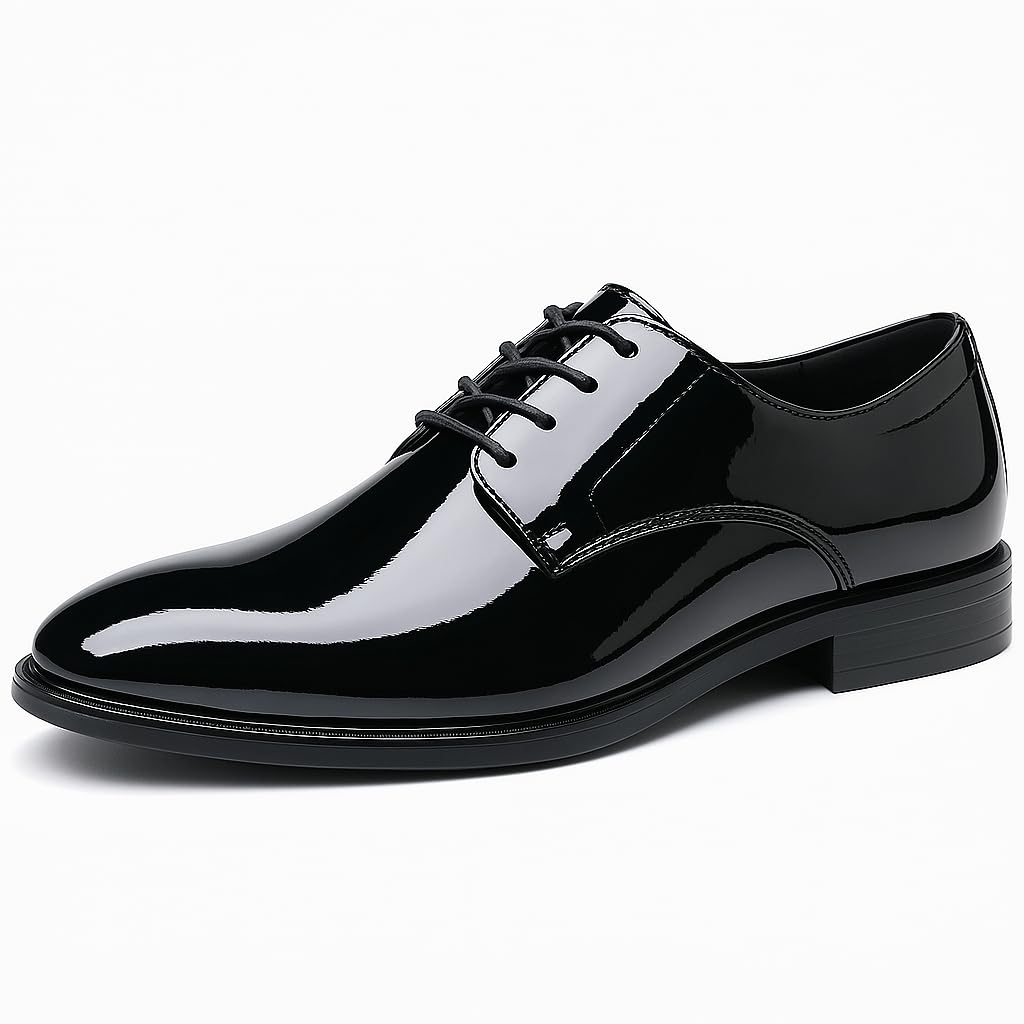 Sapato social masculino de smoking, clássico, formal, Oxford, couro sintético, envernizado, cadarço para negócios, casamento, terno preto em promoção! Veja a oferta e mais achadinhos de Sapatos 2 Hoje é o melhor dia para comprar Sapato social masculino de smoking, clássico, formal, Oxford, couro sintético, envernizado, cadarço para negócios, casamento, terno preto com aquele preço maroto! Promoção! Aproveite a oferta! 2
