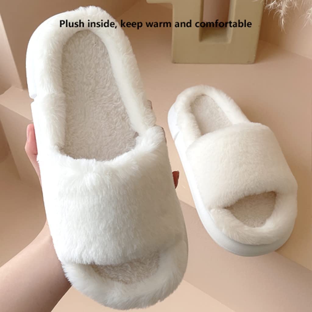 TIANYIA Hausschuhe Hausschuhe Indoor Warme Anti-Rutsch-Plüsch-Baumwollschuhe Nettes Gefühl bequem verdickter weicher Boden Flauschige Hausschuhe Geschenk für Erwachsene Baumwollschuhe