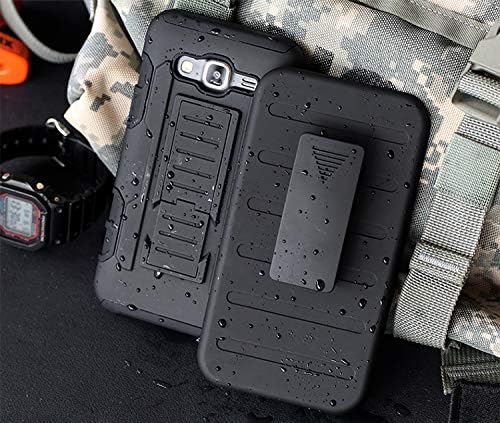 Cocomii Robot Belt Clip Holster Galaxy Core Prime/Win 2/Prevail Case, Slim Thin Matte Kickstand Swivel Belt Clip Holster Bumper Cover Compatible with Samsung Galaxy Core Prime/Win 2/Prevail (Black)