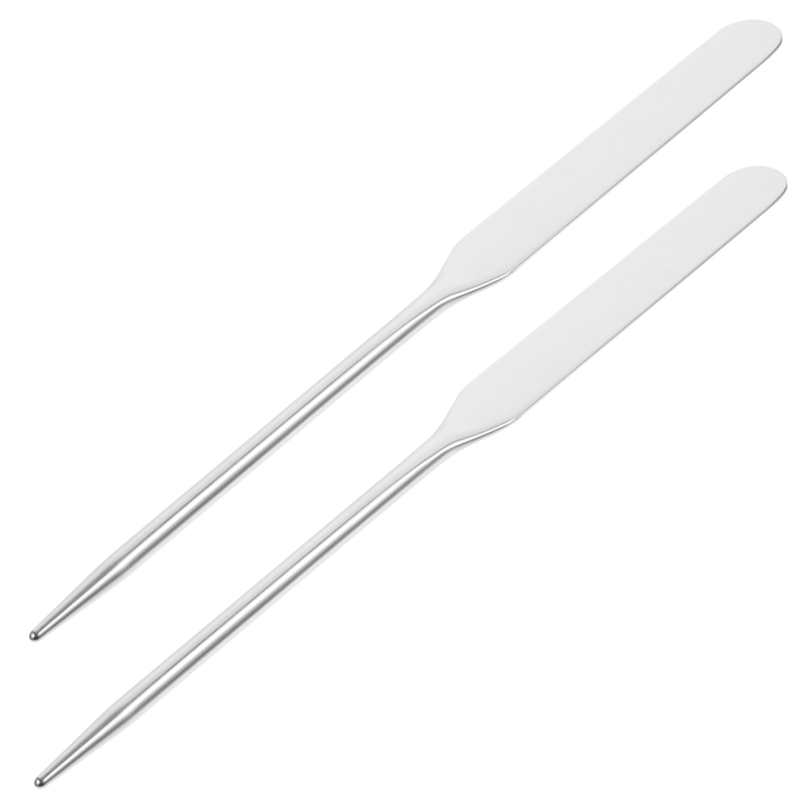 HONMEET Stainless Steel Makeup Mixing Rods 2pcs Palette Stick for Nail Art Skincare