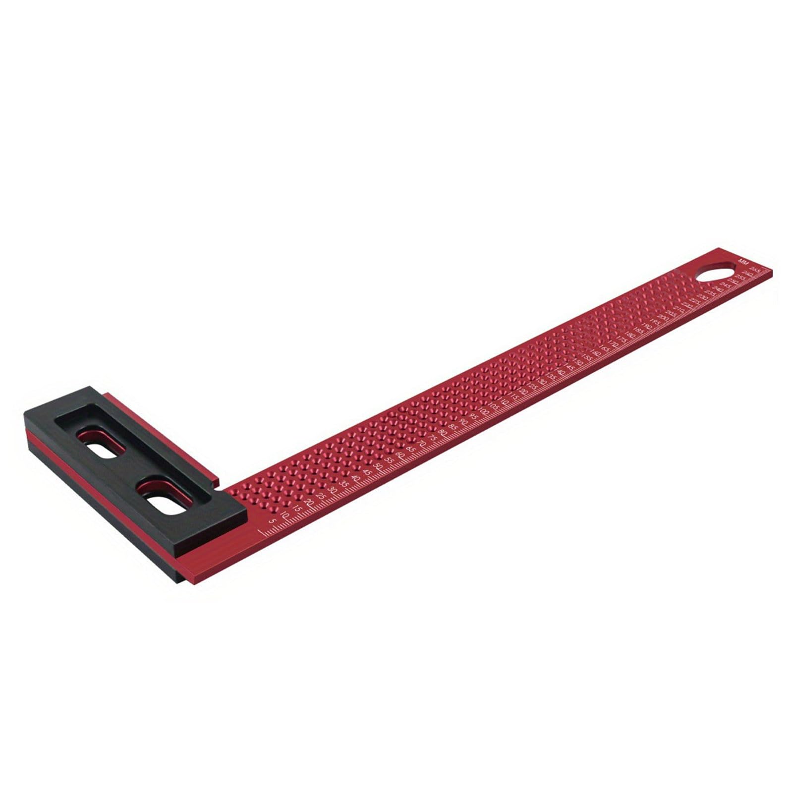 Msioytog H300l Measuring Marking Scribing Square L Type Hole Ruler Scriber Aluminum Framing Square For Woodworking Ruler Home Measurement Aid