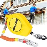 Hindernisauto Einziehbares Höhensicherungsgerät-Set Mit Stahlseil – Robuste Absturzsicherung Für Dacharbeiten Und Klettertätigkeiten – 310 Lb Tragfähigkeit Pannenwagen(5m)