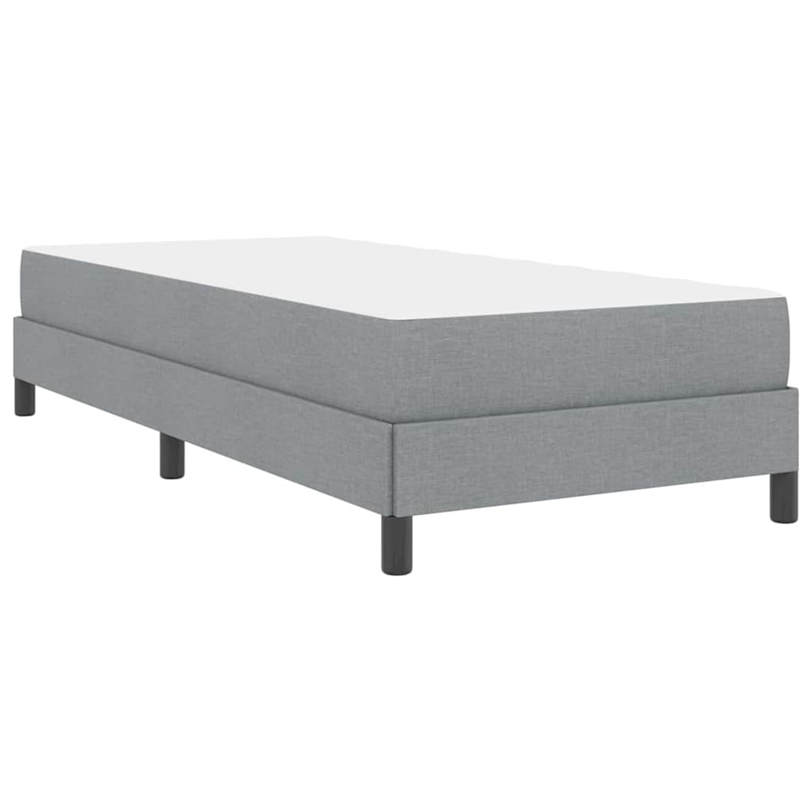 Cama con somier de diseño minimalista para dormitorios modernos - Estructura de madera y tela transpirable - 193 x 90 x 45 cm - Para descanso individual y de pareja