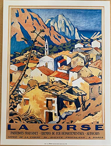 Affiche de collection La Corse Paquebot Fraissonet Strauss - 2