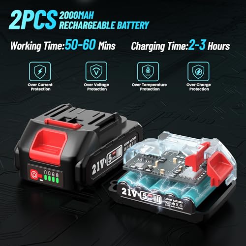 Seesii PS610 2-In-1 Cordless Pole Saw & Mini Chainsaw, 6-Inch Brushless Chain Saw With 2X 2.0Ah Battery thumb #4