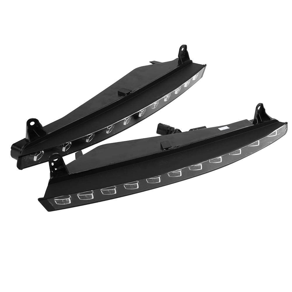 Luz de circulación diurna, 1 par Coche Luz de circulación diurna Señal de Lámreemplazo para de niebla LED DRL de 2 colores reemplazo para 2006 2009