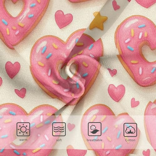 Joisal Cotton Girls Underwear Toddler Cute Cartoon Pink Donuts Girl Panties Cute Fancy Kids Undies Briefs 2t3