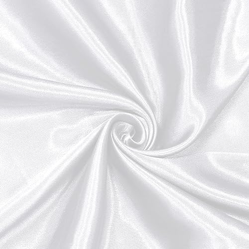 homiest white satin fabric by the yard 1 yard x 58 inch charmeuse satin fabric silky amp shiny cloth fabric smooth bridal satin fabric for wedding dress clothing making diy crafts sewing