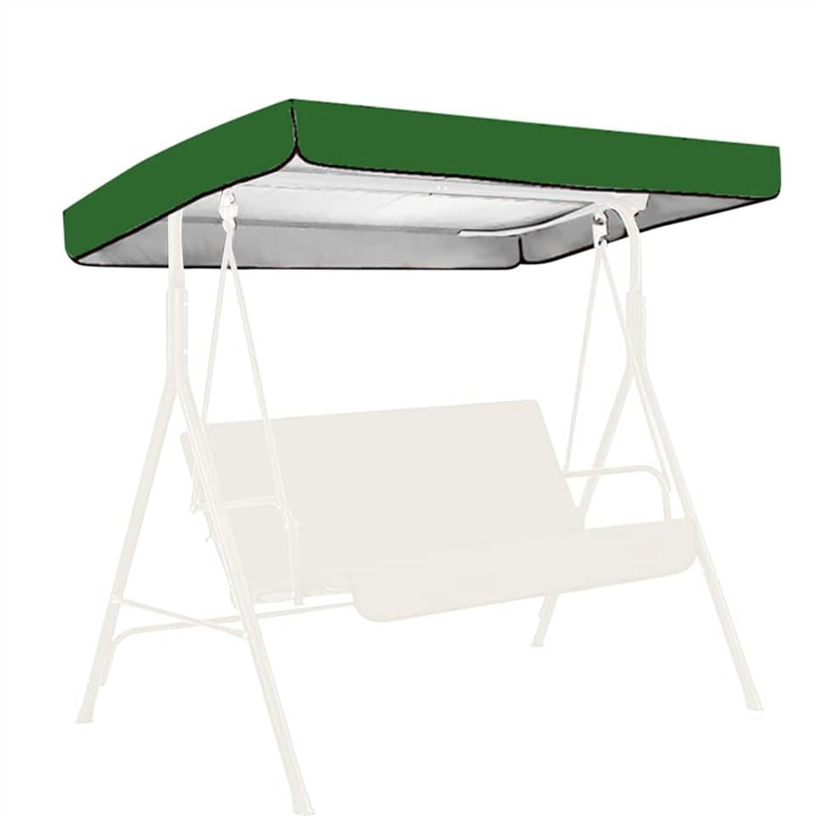 Wygwlg Tessuto Superiore con Paralume per Altalene, Copertura Superiore di Ricambio Impermeabile per Panca da Patio per Esterni, Altalena, Copertura Superiore Impermeabile, Sostituzione(Green)