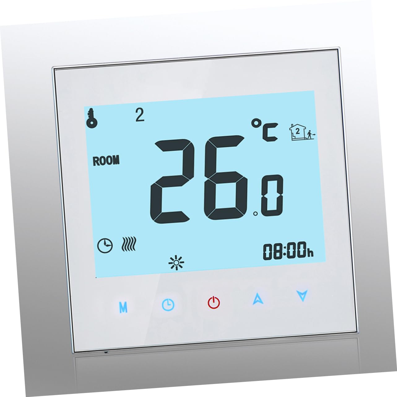 Termostato Programmabile Digitale 3a per Caldaia Gas | Display Lcd Touch, Sensore Ntc Interno ed Esterno, Corpo Bianco PC Abs, 1 Pezzo