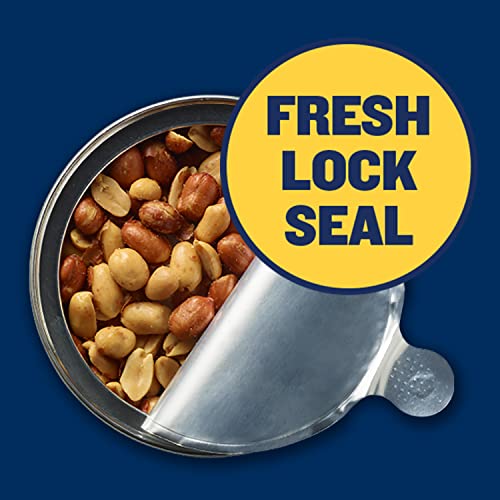 Planters Redskin Spanish Peanuts, Roasted Salted Peanuts, Plant Based Protein 12.5Oz (1 Canister) #TOP5