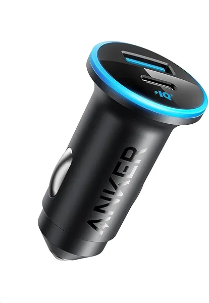 Anker 323 USB C Car Charger Adapter, 52.5W Cigarette Lighter Charger with 30W PowerIQ 3.0 Fast Charging Cable for iPhone 17/17 Pro Max/16/15/14 Series, Galaxy S25/24/23, Pixel, iPad, AirPods and More