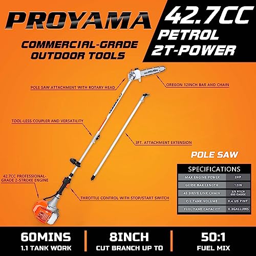 PROYAMA 42.7cc Adjustable Pole Saw
