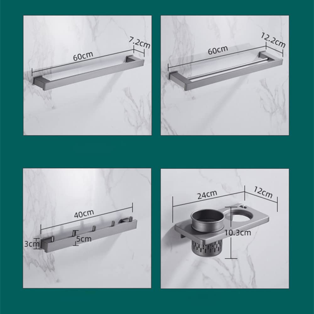 Herrajes de baño Juego de Accesorios de baño Toallero Portarrollos de Papel Barra de Toalla Estante de Esquina Inodoro