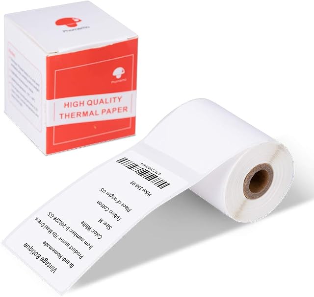 Phomemo m110 Printer Labels, 50x80mm Self-Adhesive Direct Thermal Labels Printer Label Paper for Phomemo M110 Label Maker
