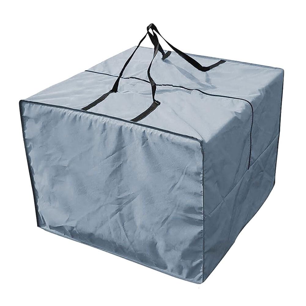Borsa per mobili da giardino resistente, 81 x 81 x 61 cm, custodia impermeabile in poliestere con cerniera per cuscini da esterno, albero di Natale, nero