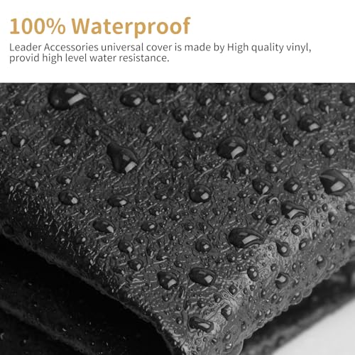 Leader Accessories 26"-28" Spare Tire Cover Universal Fit for Trailer, RV, Car, Truck, SUV, Jeep, Camper Wheel, Waterproof Dustproof Thickening Leather, Black - Image 3