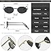 DCEHGEW Women Men Fashion Retro Trendy Sunscreen Metal Frame Oval Sunglasses for Outdoor Beach Driving Cycling-Golden Black Gray