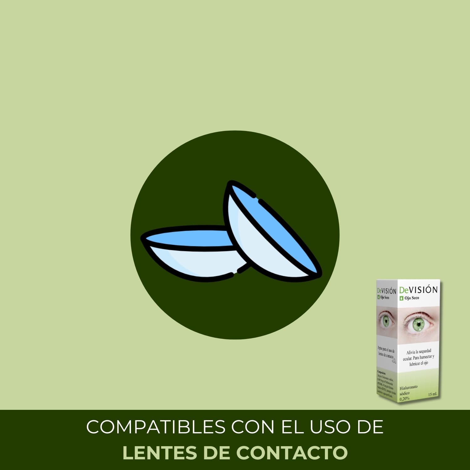 DeVisión Ojo Seco 15 ml - Pack de 3 Unidades - Gotas Oftálmicas con Hialuronato Sódico 0,20% – Lubricante Ocular para Aliviar la Sequedad y Humectar los Ojos – Envase Gotero