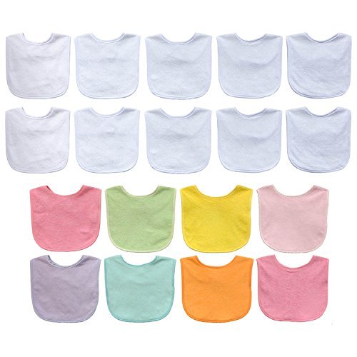 Neat Solutions Solid Terry Feeder Bibs - Girl - 18 Count