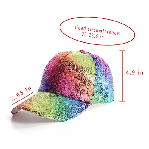 Deladola Sparkly Sequin Baseball Hat Glitter Adjustable Caps Sparkle Nightclub Party Festival Rave Hats For Women And Men (Pink) #TOP2