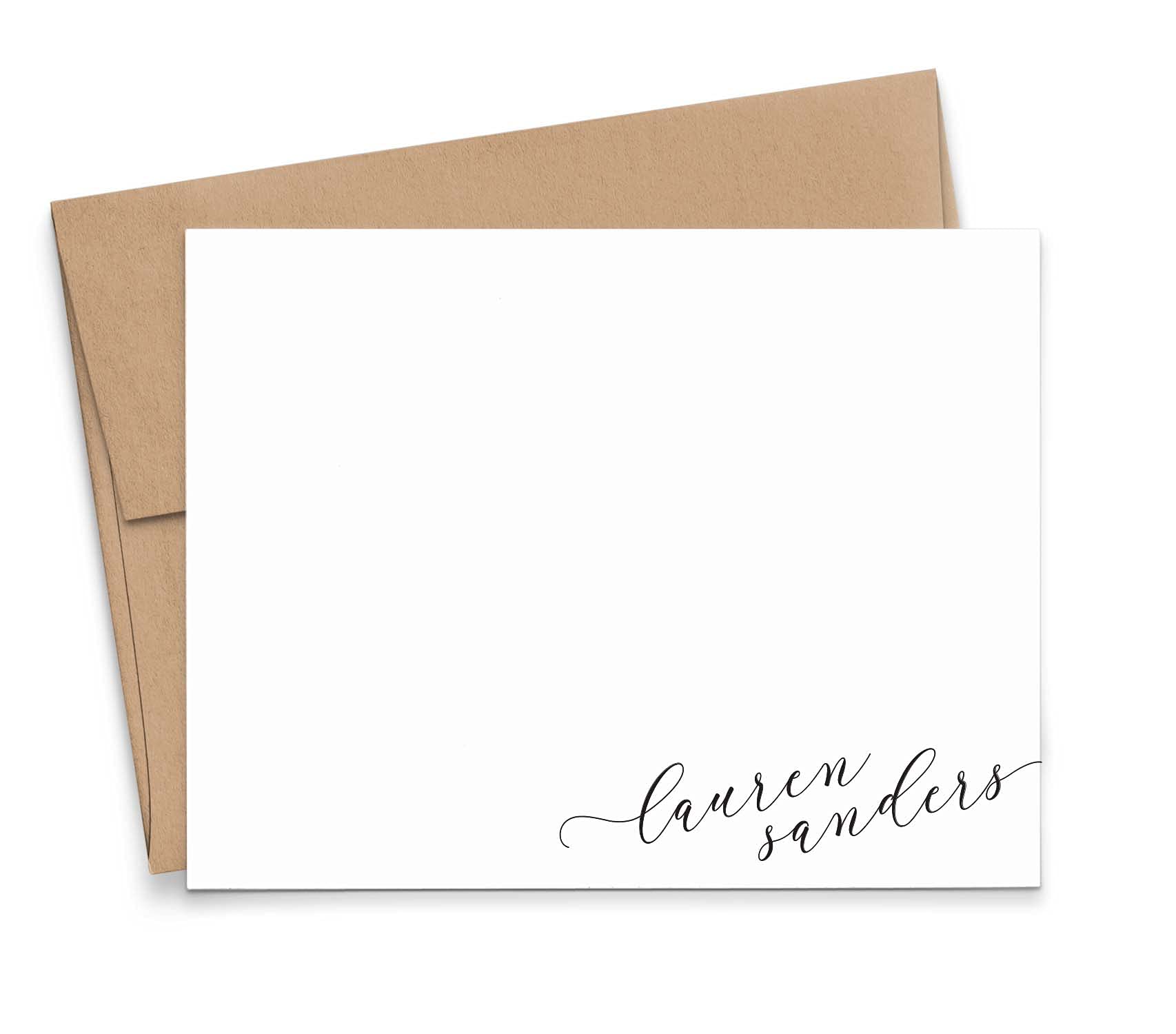 Personalized Stationery for Women, Personalized Script FLAT OR FOLDED Note Cards with Envelopes Set, Personalized Stationary for Women, Your Choice of Colors and Quantity