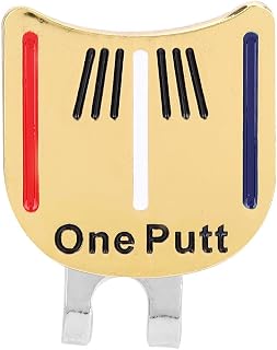Alomejor Golfbollsmarkör med Magnetisk Klämma, Hållbar Metall | Högkvalitativt material, rostbeständig yta, lätt att bära, fästs säkert på hatten, förbättrar dina golftillbehör