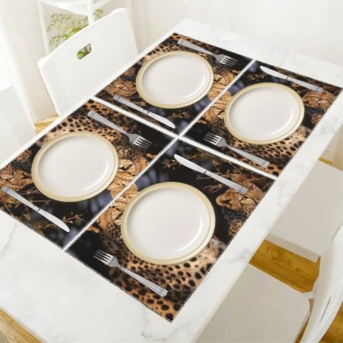 Sets de table animaux sauvages antidérapants pour éviter les taches - 6