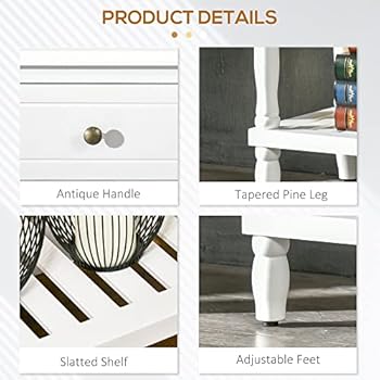 Amazon.com: HOMCOM Vintage Console Table with 2 Drawers and ...