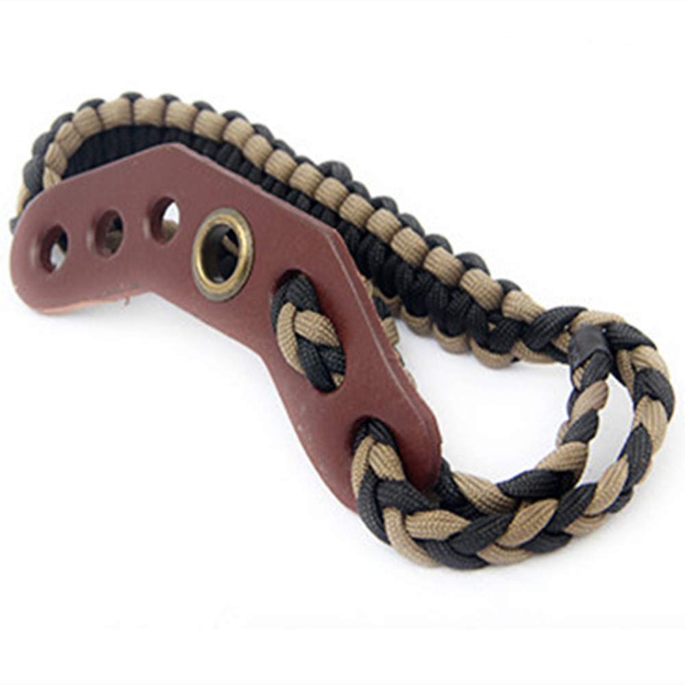 Tir à l'arc composé poignet onde tir à l'arc cible tireur sangle réglable en cuir métal œillet pour la chasse  18