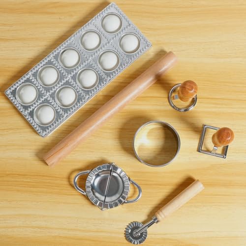 La Mejor Recopilación de Moldes para pastas de esta semana. 47 DJAPWPX-Juego de 7 moldes para raviolis práctico kit de fabricación de pasta eficiente juego de cortadores de raviolis práctico juego de herramientas para hacer pasta para uso...