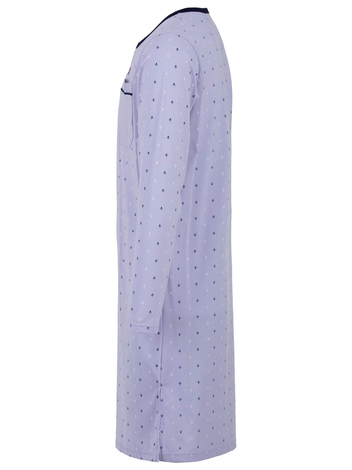 Chemise de nuit à manches longues pour homme - Taille M à 3XL