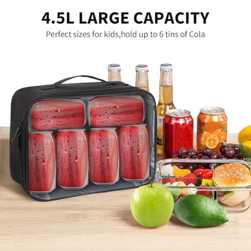 Minicoco Lunch Bag Insulated Lunch Bag for Men Kids Reusable Lunch Tote Bags Portable Leakproof Lunch Cool Bag Thermal Lunch Tote Bags with Front Pocket Lunch Organizer for Work School - Image 2