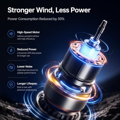 Image of JISULIFE Portable Handheld Fan Ultra2, 9000mAh Max 25 Hrs, 5 in 1, 100 Speed Turbo Fan Rechargeable, Metal Shell Multi-Function Travel Essentials Gifts for Men-Dark Grey