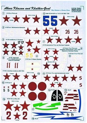 I-153, I-15bis, I-16, SB M-100, SB M-103, TB-3 Print Scale 72-007 miniatura 1