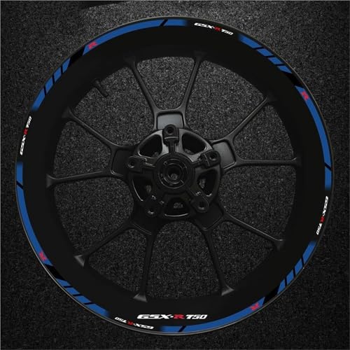 Jante stickers autocollants réfléchissants 17 pouces pour moto Suzuki GSX-R750 GSXR