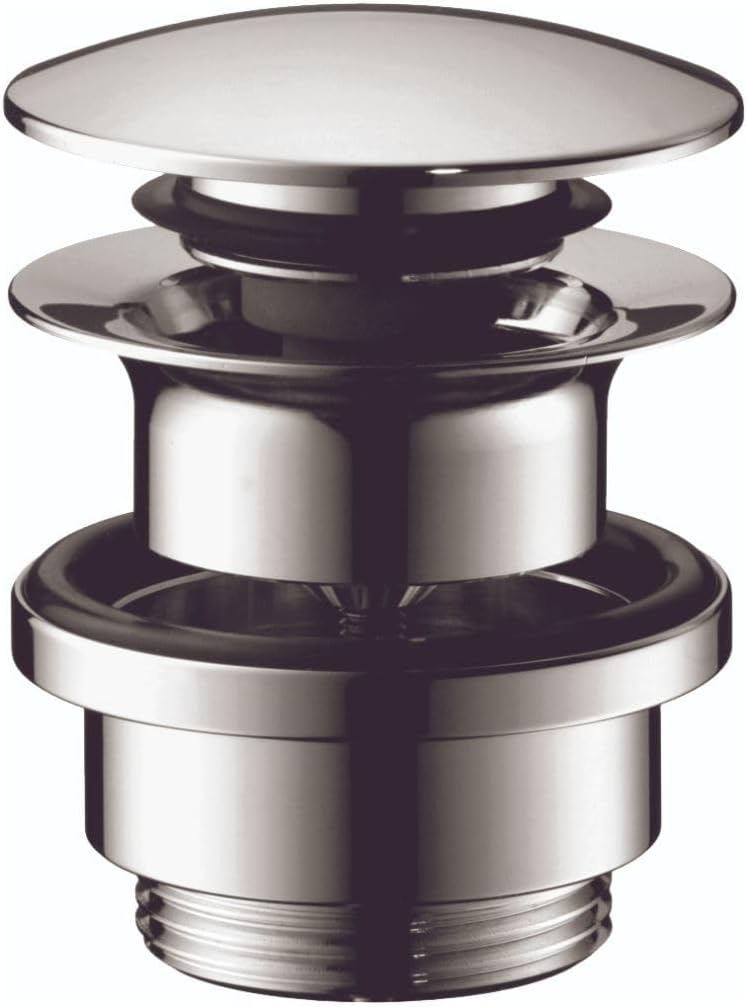 hansgrohe 50100101 Sink Push Open Drain, 1-1/4-Inch, Chrome,Small